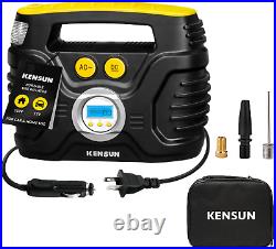 Kensun AC/DC Tire Inflator Pump for Car 12V DC and Home 110V AC Swift Performanc