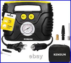 Kensun Portable Air Compressor Pump for Car 12V DC and Home 110V AC Swift Perfor