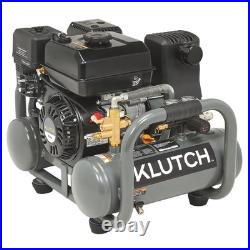 Klutch 4-Gallon Pontoon Air Compressor, 6.5 HP, 6.9 CFM @ 40 PSI, 5 CFM @ 90