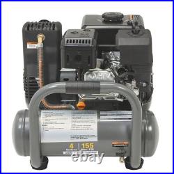 Klutch 4-Gallon Pontoon Air Compressor, 6.5 HP, 6.9 CFM @ 40 PSI, 5 CFM @ 90