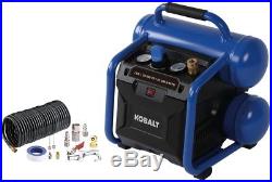 Kobalt Air Compressor Electric Twin Stack Portable 125 PSI Oil-free Pump 2 Gal