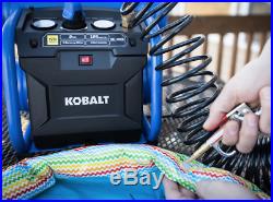 Kobalt Air Compressor with Hose Oilless Pump Portable Quiet Electric Tire Chuck