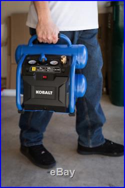 Kobalt Air Compressor with Hose Oilless Pump Portable Quiet Electric Tire Chuck