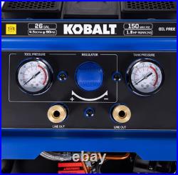 Kobalt QUIET TECH 26 Gallon 150 PSI Vertical Air Compressor Free Shipping