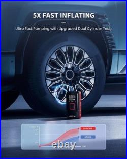 LASFIT TK1 Tire Inflator Portable Air Compressor, Cordless Tire Air Pump for