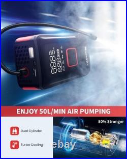 LASFIT TK1 Tire Inflator Portable Air Compressor, Cordless Tire Air Pump for