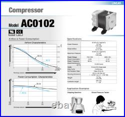 MEDO / Nitto Kohki (AC0102) Air Compressor Pump 2.84PSI 115VAC 0.28A TESTED
