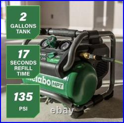 METABO MultiVolt 2-Gallon Portable Elec Cordless 135 PSI Hot dog Air Compressor