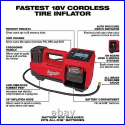 MILWAUKEE 2848-20 M18 18-Volt Lithium-Ion Cordless Electric Portable Inflator T