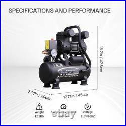 MZB 2.4 Gallon Ultra Quiet Air Compressor 1.2HP for 5.65CFM Efficiency