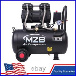 MZB 6.4Gal 110V 1.5HP Air Compressor 70dB Oil-Free WithWheels