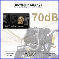 MZB 6.4Gal 110V 1.5HP Air Compressor 70dB Oil-Free WithWheels