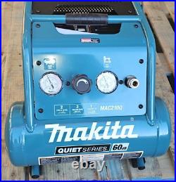 Makita MAC210Q Quiet Series, 1 HP, 2 Gallon, Oil-Free, Electric Air Compressor