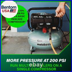 Metabo HPT Air Compressor, the TANK, Portable Pancake Air Compressor 200 PSI, 6