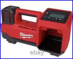 Milwaukee 18V M18 Cordless Compact Tire Inflator, On-Board Hose & Nozzle Storage