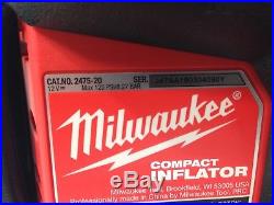 Milwaukee 2475-20 Portable Mini Air Compressor Car Tire Inflator Pump with 2.0 Bat