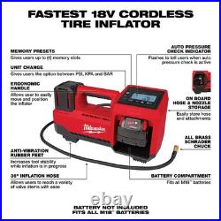Milwaukee 2848-20 M18 18V Cordless Li-Ion Inflator Bare TooL NEW