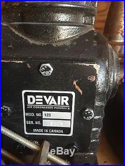 NEW Devair Air Compressor Pump Model No. 123