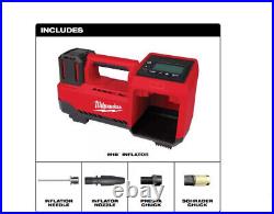 NEW! MllWAUKEE M18 2848-20 Cordless Tire Inflator 18 Volt Tool Only 18V, RED