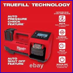 NEW! MllWAUKEE M18 2848-20 Cordless Tire Inflator 18 Volt Tool Only 18V, RED