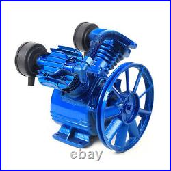 New 3HP 115PSI V-Style 2 Cylinder Air Compressor Pump Motor Head Air Tool Blue