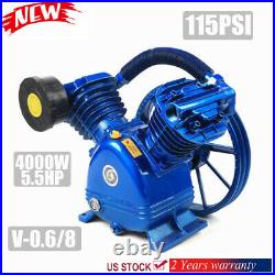 New 5.5HP Twin Cylinder Air Compressor Pump Head 21CFM Single Stage Hotsale