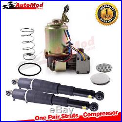 New Air Suspension Compressor Pump & Rear Shock Kit FOR CHEVY GMC & CADILLAC