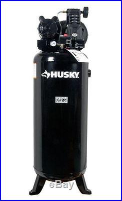 New Husky 60 gal. 135 PSI Cast Iron Pump Electric Portable Air Compressor Tank