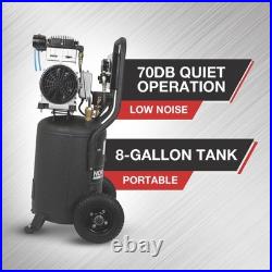 NorthStar Portable Quiet Electric Air Compressor, 1.5 HP, 8-Gallon, 4 CFM @ 90