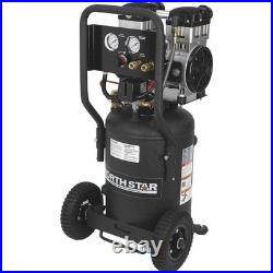 NorthStar Portable Quiet Electric Air Compressor, 1.5 HP, 8-Gallon, 4 CFM @ 90