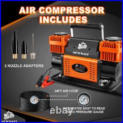 Offroad Air Compressor, 12 V Portable Air Pump with 10.6 CFM, Dual Cylinder Tire