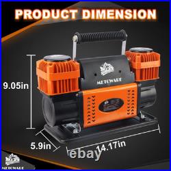 Offroad Air Compressor, 12 V Portable Air Pump with 10.6 CFM, Dual Cylinder Tire