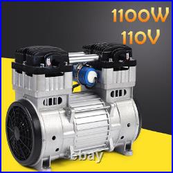 Oilless Vacuum Pump Industrial Air Compressor Oil Free Piston Pump 7CFM 1100W US
