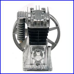 PAC Piston Air Compressor Pump Motor Head Twin Cylinder Oil Lubricated+ Silencer