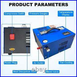 PCP Air Compressor 12V/110V/220V 30Mpa/4500Psi Manual-Stop High Pressure PUMP