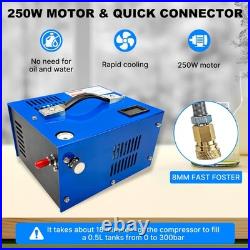 PCP Air Compressor 12V/110V/220V 30Mpa/4500Psi Manual-Stop High Pressure PUMP