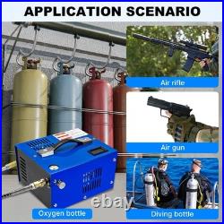 PCP Air Compressor 12V/110V/220V 30Mpa/4500Psi Manual-Stop High Pressure PUMP