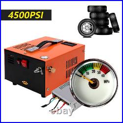 PCP Air Compressor 12V/110V 30Mpa/4500Psi Manual-Stop withBuilt-in Fan Air Pump