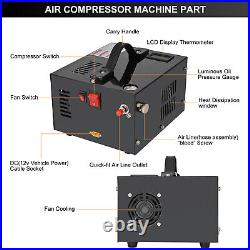 PCP Air Compressor 4500PSI/30MPa PCP Rifle/Pistol Manual-Stop withBuilt-in Fan