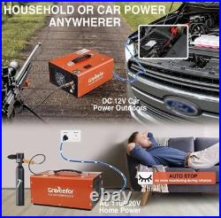 PCP Air Compressor 4500PSI/30Mpa Built-in Converter DC12V/AC120V Auto-Stop NEW