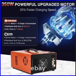 PCP Air Compressor 4500PSI/30Mpa Built-in Converter DC12V/AC120V Auto-Stop NEW