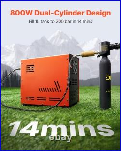 PCP Air Compressor 800W Dual-Cylinder PCP Airgun Compressor 4500PSI Auto Stop