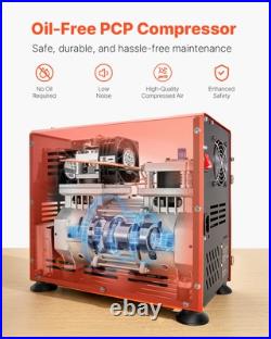 PCP Air Compressor 800W Dual-Cylinder PCP Airgun Compressor 4500PSI Auto Stop