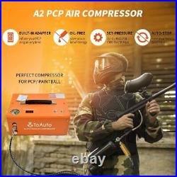 PCP Air Compressor Auto-shutoff 4500Psi 30Mpa Gun Paintball Tank Pump 110V/12V