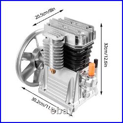 Piston 3HP Air Compressor Head Pump Motor Twin Cylinder With Silencer 250L/min