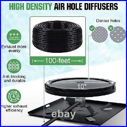Pond Aerator Lake Pond Aeration System 3/4Hp 100' Weighted Tubing, 2 Diffusers