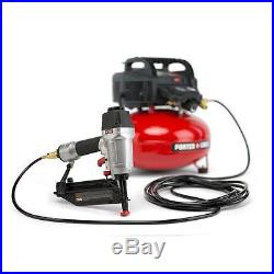Portable Air Compressor Combo Kit. 6 Gallons, Oil-free Pump, Porter Cable