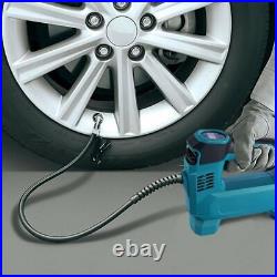 Portable Air Compressor Tire Pump Cordless Inflator 3 Nozzle Adapters For Car