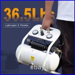 Portable Air Compressor, Ultra Quiet Oil-Free 115 PSI Max 4 CFM With 2.5 Gallon