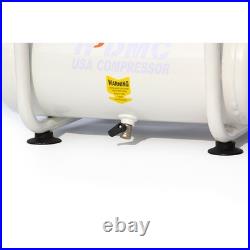 Portable Air Compressor, Ultra Quiet Oil-Free 115 PSI Max 4 CFM With 2.5 Gallon